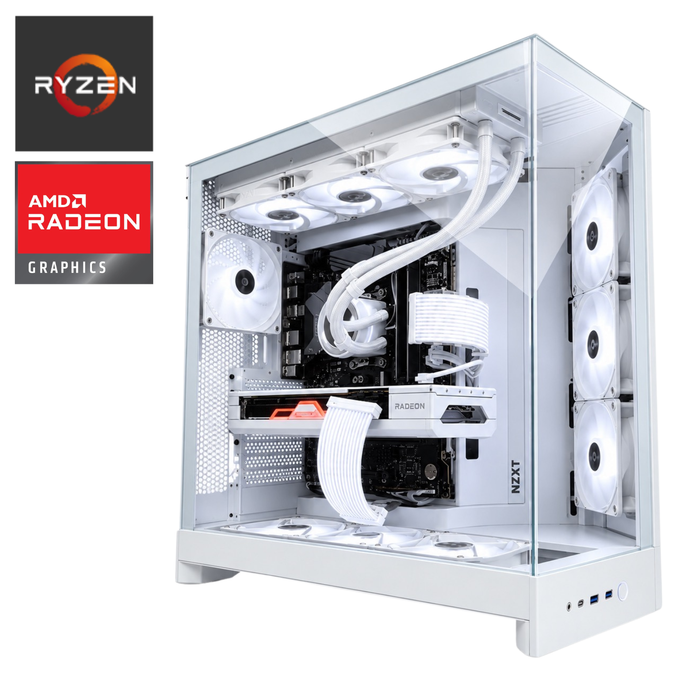 【NZXT H9 ホワイト】Ryzen5 5500 × RX 9060 XT 8GB